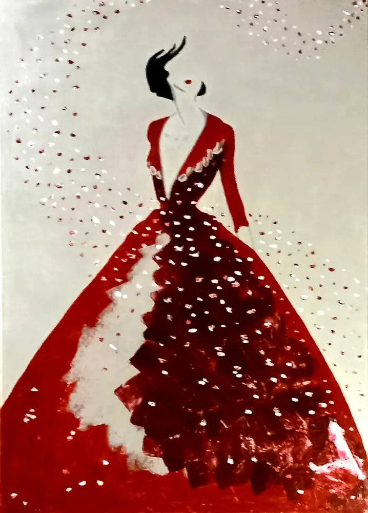 Olga-Krueger-Lady-in-Red-Acryl-Leinwand